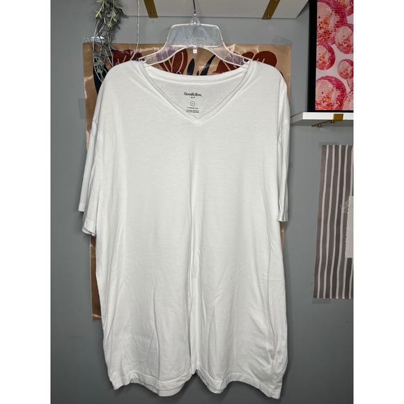 Goodfellow & Co Other - Goodfellow & Co Mens White Lyndale Tee V-Neck Short Sleeve T-Shirt Size XL